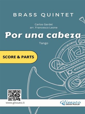 cover image of Por una cabeza--Brass Quintet score & parts